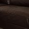 Sofá esquinero Releve de cuero marrón oscuro de Natuzzi, Imagen 3