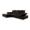 Leather Corner Sofa in Black from Willi Schillig, Image 3