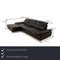 Leather Corner Sofa in Black from Willi Schillig, Image 2