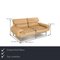 Plura Leather Two Seater Beige Sofa from Rolf Benz 2