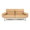 Plura Leather Two Seater Beige Sofa from Rolf Benz 1