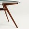 Vintage Table in Brass, Glass & Beech Wood Argentina, 1950s, Image 7