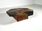Tavolino da caffè esagonale brutalista in pietra e legno, Belgio, anni '70, Immagine 3