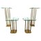 T18 Glass and Brass Side Tables by Peter Ghyczy, 1970, Set of 4, Image 1