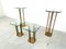 T18 Glass and Brass Side Tables by Peter Ghyczy, 1970, Set of 4 6