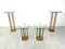 T18 Glass and Brass Side Tables by Peter Ghyczy, 1970, Set of 4 7