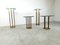 T18 Glass and Brass Side Tables by Peter Ghyczy, 1970, Set of 4, Image 10