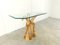 Vintage Faux Tusk Console Table, 1980s, Image 8