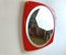 Miroir Space Age Vintage Rouge, 1970s 6