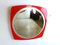 Vintage Space Age Mirror in Red, 1970s 4