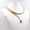 18k Yellow Gold Tubogas Link Snake Necklace with Sapphire and Rubies, 1970s 6