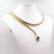 18k Yellow Gold Tubogas Link Snake Necklace with Sapphire and Rubies, 1970s, Image 6