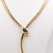 18k Yellow Gold Tubogas Link Snake Necklace with Sapphire and Rubies, 1970s 16