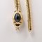 18k Yellow Gold Tubogas Link Snake Necklace with Sapphire and Rubies, 1970s, Image 10