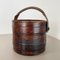 Hollywood Regency Argentinian Leather Waste Paper Basket, 1950s 4