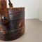 Hollywood Regency Argentinian Leather Waste Paper Basket, 1950s 7