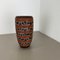 Zig Zag Fat Lava Ceramic Vases by Ilkra Ceramics, 1950s 2