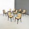 Antique Italian Black Painted Wooden Chairs with Vienna Straw by Michael Thonet, 1900s, Set of 8 2