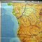 Vintage Karte von Zentral-Südafrika, 1970er 2