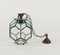 Mid-Century Deckenlampe aus Messing & Abgeschrägtem Glas im Stil von Adolf Loos, Italien, 1950er 12