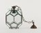 Mid-Century Deckenlampe aus Messing & Abgeschrägtem Glas im Stil von Adolf Loos, Italien, 1950er 13