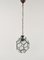 Mid-Century Deckenlampe aus Messing & Abgeschrägtem Glas im Stil von Adolf Loos, Italien, 1950er 9