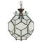 Mid-Century Deckenlampe aus Messing & Abgeschrägtem Glas im Stil von Adolf Loos, Italien, 1950er 1