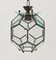 Lámpara de techo Mid-Century de latón y vidrio biselado al estilo de Adolf Loos, Italia, años 50, Imagen 5
