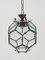 Lámpara de techo Mid-Century de latón y vidrio biselado al estilo de Adolf Loos, Italia, años 50, Imagen 3