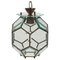 Mid-Century Ceiling Light in Brass and Beveled Glass in the style of Adolf Loos, Italy, 1950s 2