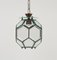 Lampada da soffitto Mid-Century in ottone e vetro smussato nello stile di Adolf Loos, Italia, anni '50, Immagine 4