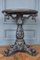 19th Century Indochina Ironwood Pedestal Table with Winged Character Marble Top 3