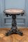 19th Century Indochina Ironwood Pedestal Table with Winged Character Marble Top 1