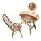 Rattan Dressing Table and Chair, Set of 2, Image 1