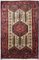 Vintage Middle Eastern Handwoven Cream Ground Rug 1