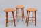 Beech Stools by Charlotte Perriand, the Netherlands, 1955, Set of 3 1