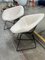 421 Diamond Chairs in Black with Off White Upholstery by Harry Bertoia for Knoll, 1980s, Set of 2 2