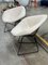 Sedie Diamond nr. 421 nere con rivestimento bianco sporco di Harry Bertoia per Knoll, anni '80, set di 2, Immagine 2