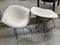 421 Diamond Chairs in Black with Off White Upholstery by Harry Bertoia for Knoll, 1980s, Set of 2 1