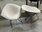 Chaises 421 Diamond Noires avec Tapisserie Blanc Cassé par Harry Bertoia pour Knoll, 1980s, Set de 2 1