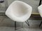 Sedie Diamond nr. 421 nere con rivestimento bianco sporco di Harry Bertoia per Knoll, anni '80, set di 2, Immagine 3