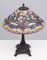 Lampe de Bureau Libellule Style Tiffany en Vitrail, 1980s 4