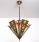 Art Deco Amsterdamse School Stained Glass Hanging Light, 1980s 1