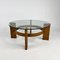 Vintage Oak and Thick Glass Coffee Table, 1960s 1