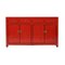 Credenza vintage dipinta in rosso, Immagine 2