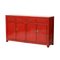 Rot lackiertes Vintage Sideboard 1