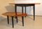 Tables Jumelles Artisanales Vintage en Bois, Italie, 1960s, Set de 2 3