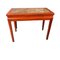 Antique Console Table with Marble Top Painted in Red 3