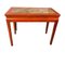 Table Console Antique avec Plateau en Marbre Peint en Rouge 1