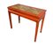 Antique Console Table with Marble Top Painted in Red 2